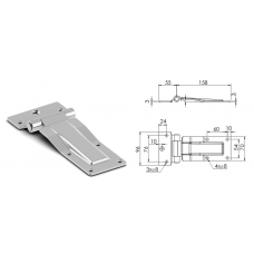 Μεντεσές πίσω πόρτας γαλβάνιζε -155